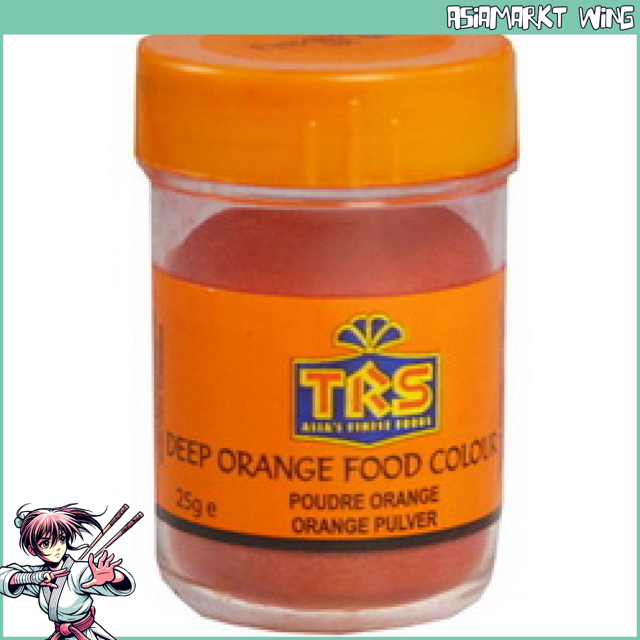 TRS - Lebensmittelfarbe Orange - Pulver - Food colour - 25g
