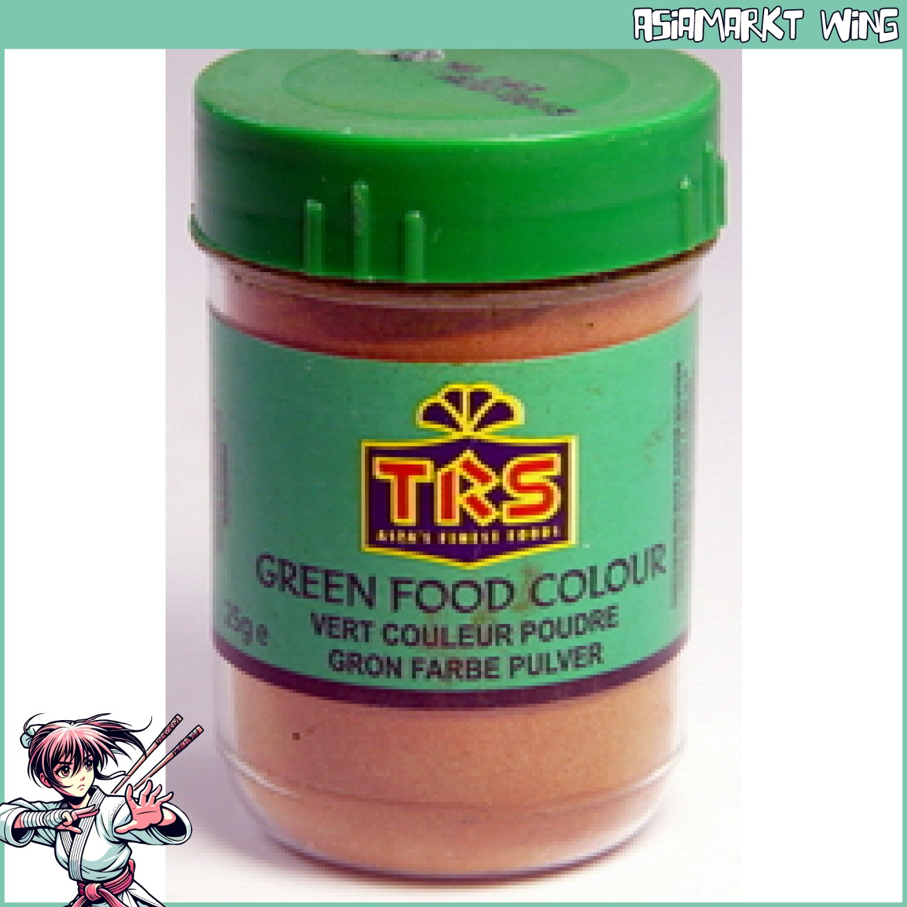 TRS - Lebensmittelfarbe Grün - Pulver - Food colour - 25g