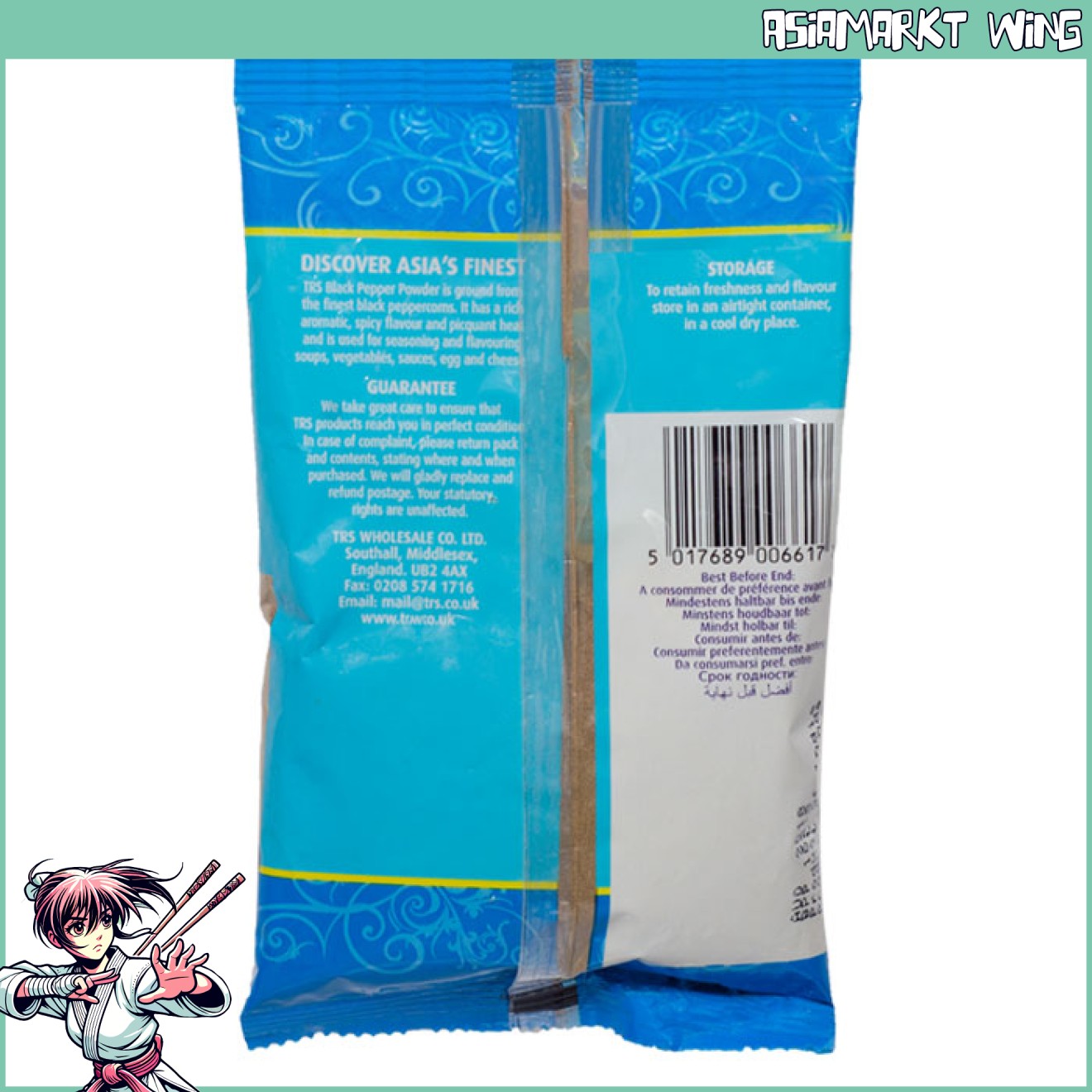 TRS - Black Pepper Powder - Schwarze Pfefferkörner - gemahlen - 100g