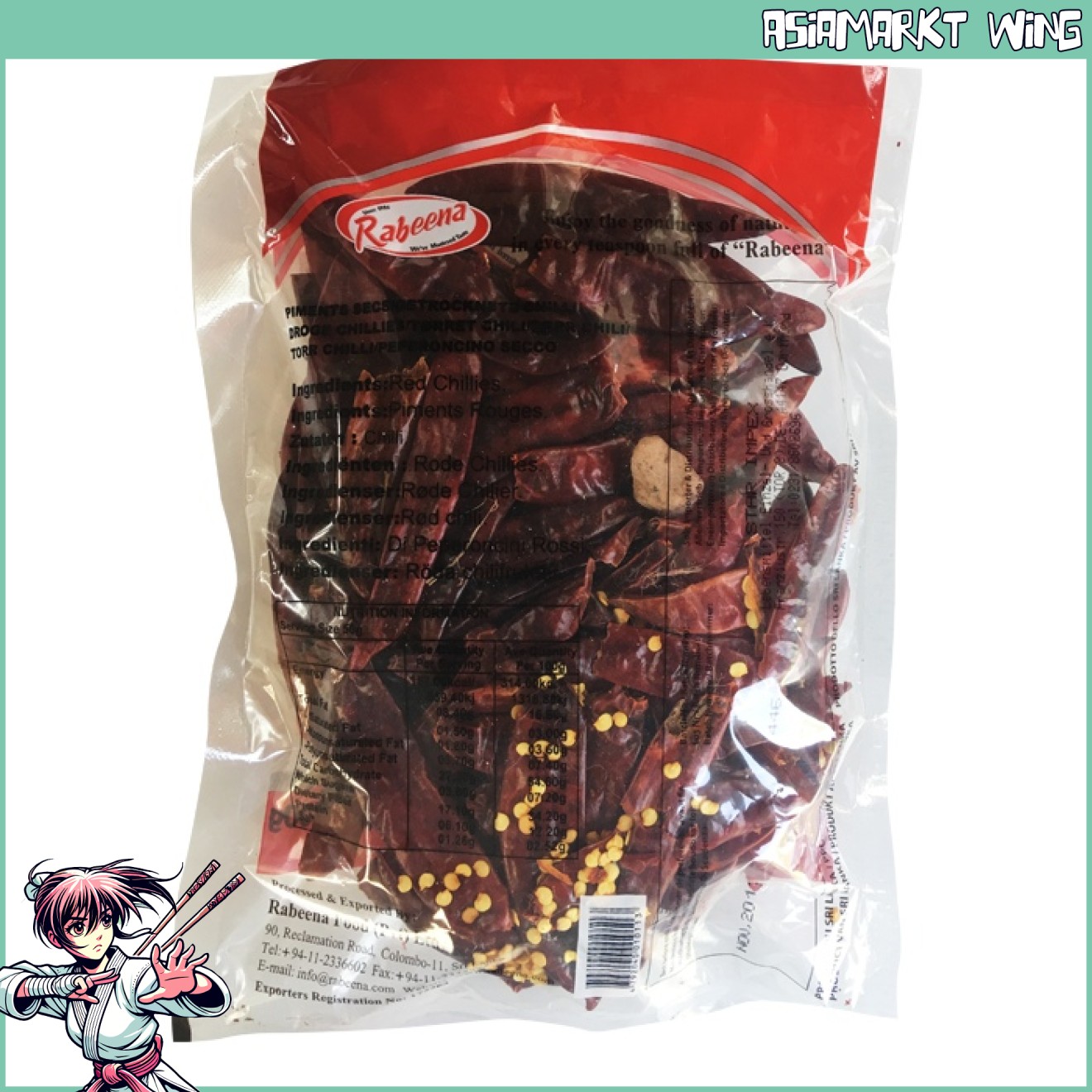 Piment rouge séché - Dried Chili - 100g