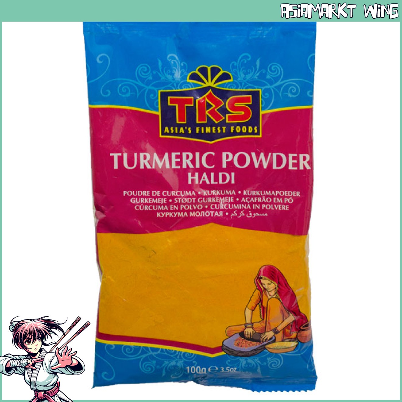 TRS - Turmeric Powder - Haldi - Kurkuma Pulver - 100g