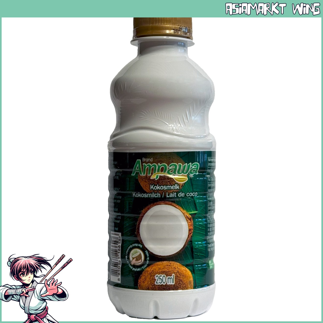 Ampawa - Kokosmilch in PET Flasche - 250ml