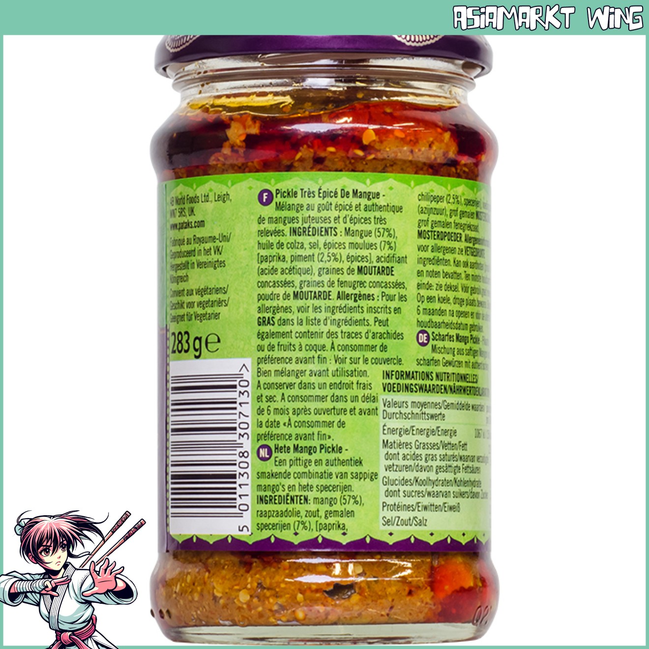 Patak's - Hot Mango Pickle - extra scharf - 283g