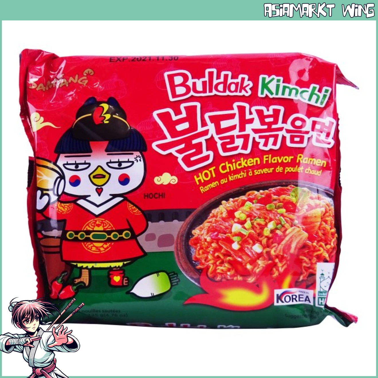 Samyang - Buldak Kimchi - Koreanische Instant Bratnudeln - 135g