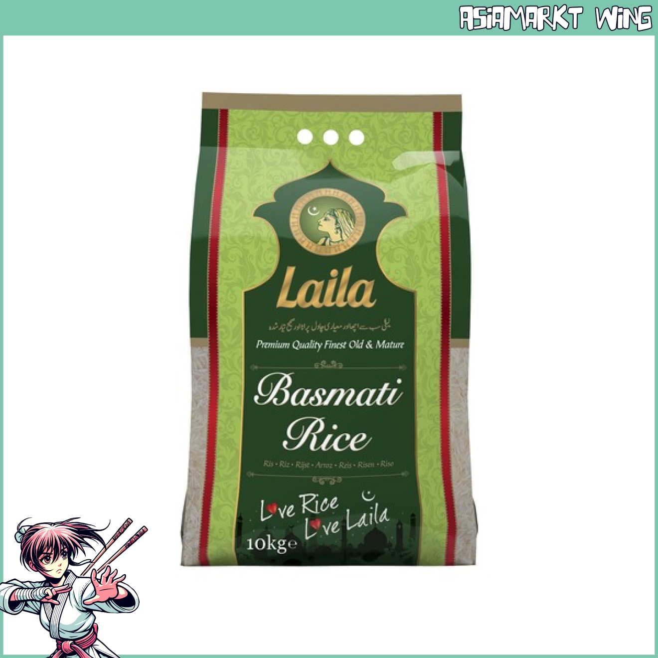 Laila - Basmati Reis - Top Qualität - 10 kg