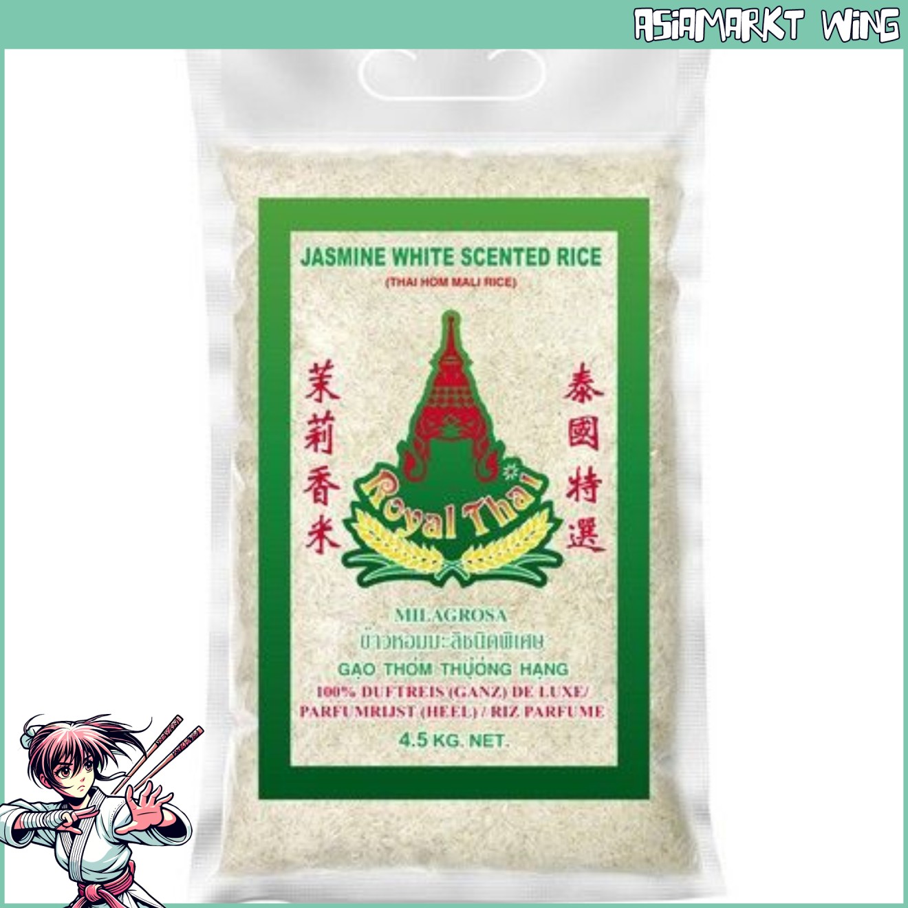 Royal Thai - Jasmin Duftreis 100% Langkorn - Milagrosa - 4,5 kg