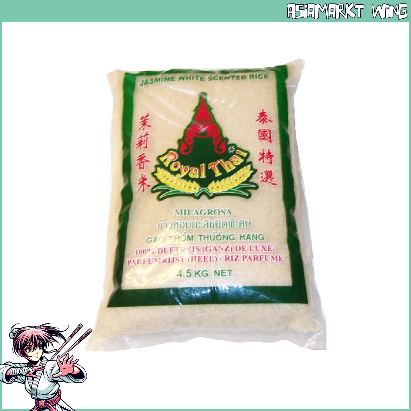 Royal Thai - Jasmin Duftreis 100% Langkorn - Milagrosa - 4,5 kg