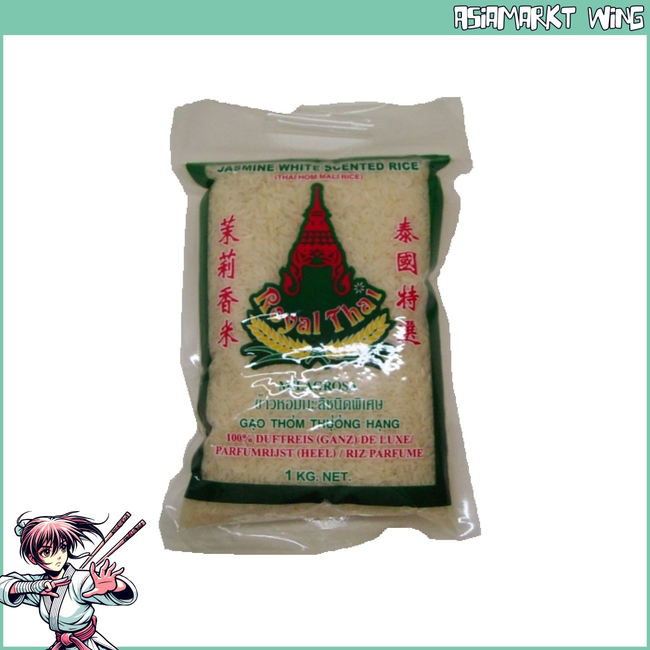 Royal Thai - Jasmin Duft Reis - 100% Langkorn aus Thailand - Milagrosa - 1kg