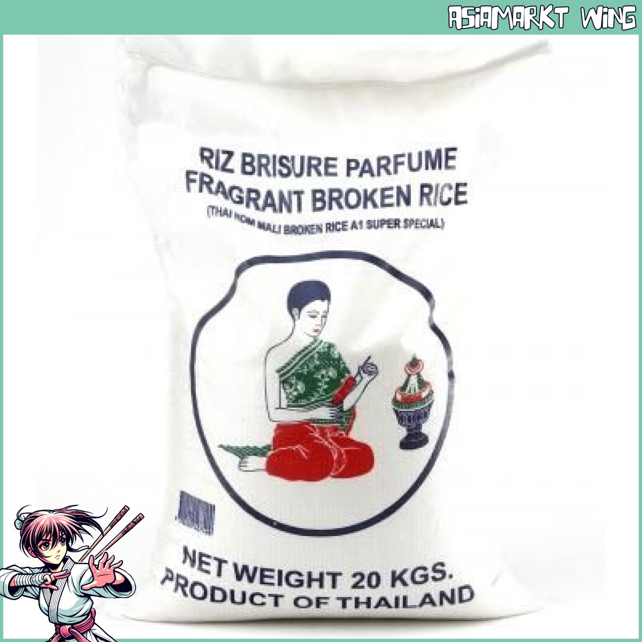Thai Lady - Jasmin Duft Reis - Bruchreis - 20 kg