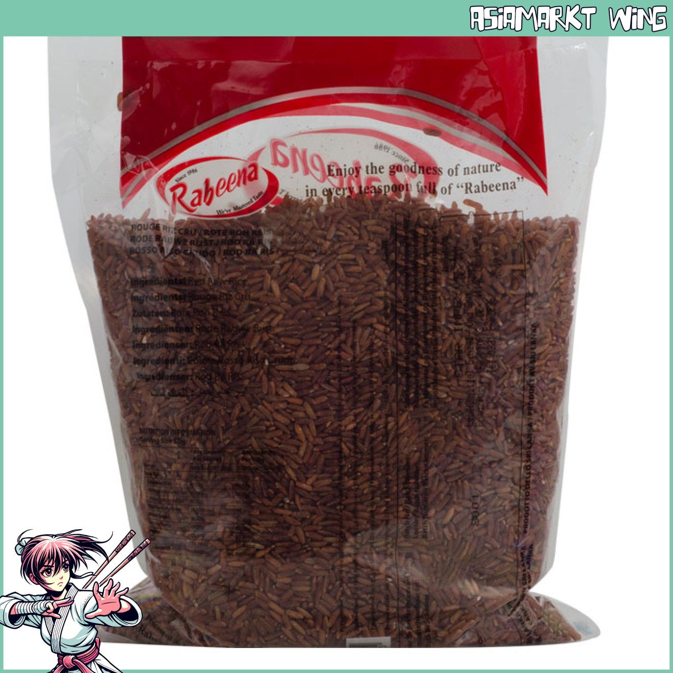 Red Raw Rice - Roter Reis aus Sri Lanka - 1 kg