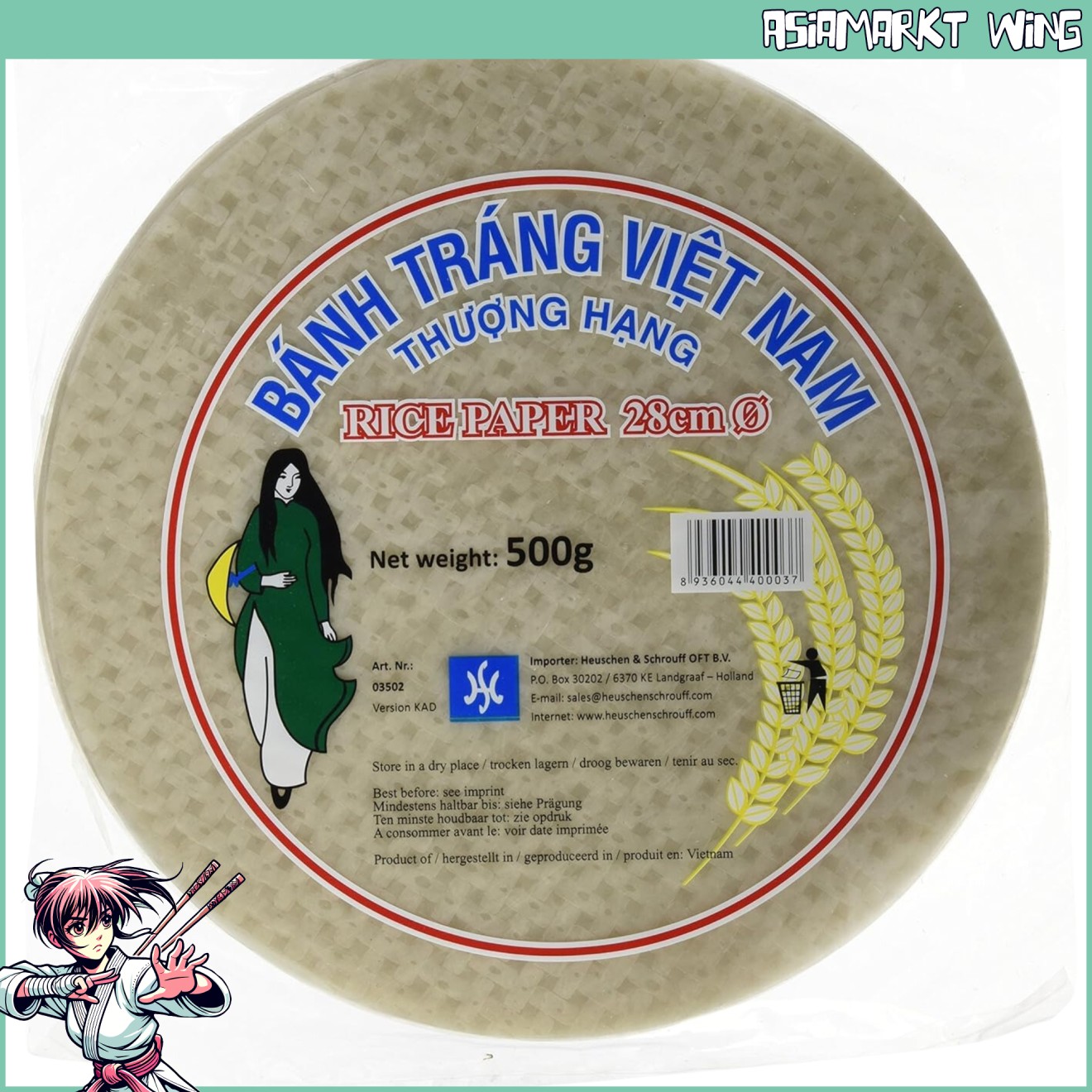 HS - Vietnamesisches Reispapier - rund - 28 cm