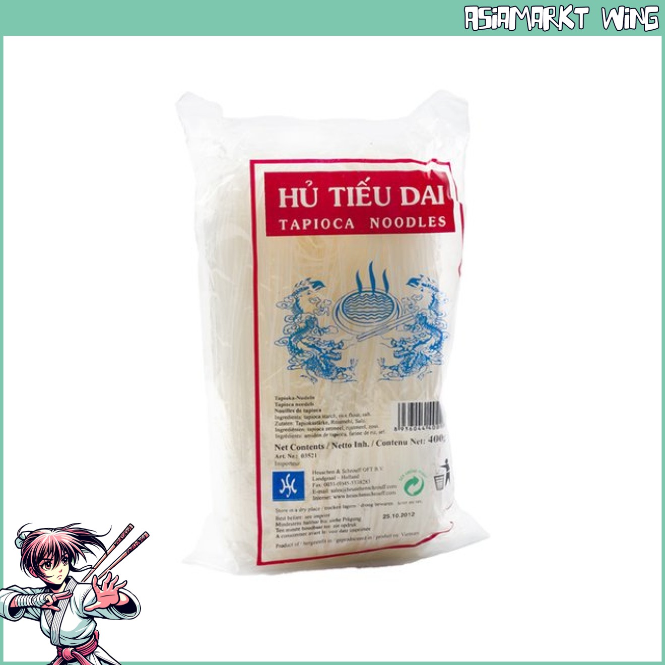 Hu Tieu Dai - Tapioka Nudeln - glutenfrei - Tapioca - 400g