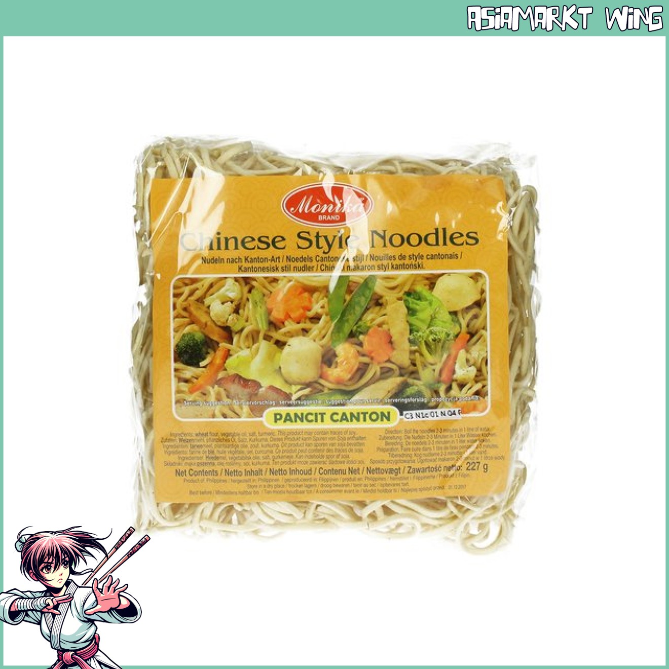 Monika - Chinese Noodles - für gebratene Nudeln - Pancit Canton - 227g