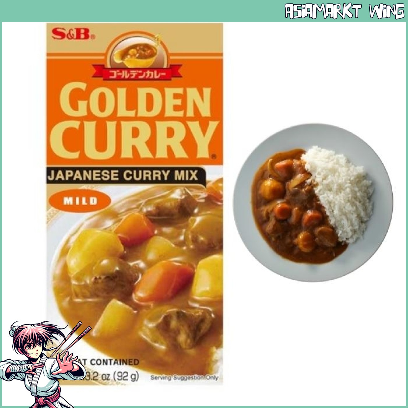 S&B - Golden Curry - Japanische Curry Paste - Saucen Basis - Mild - 92 g