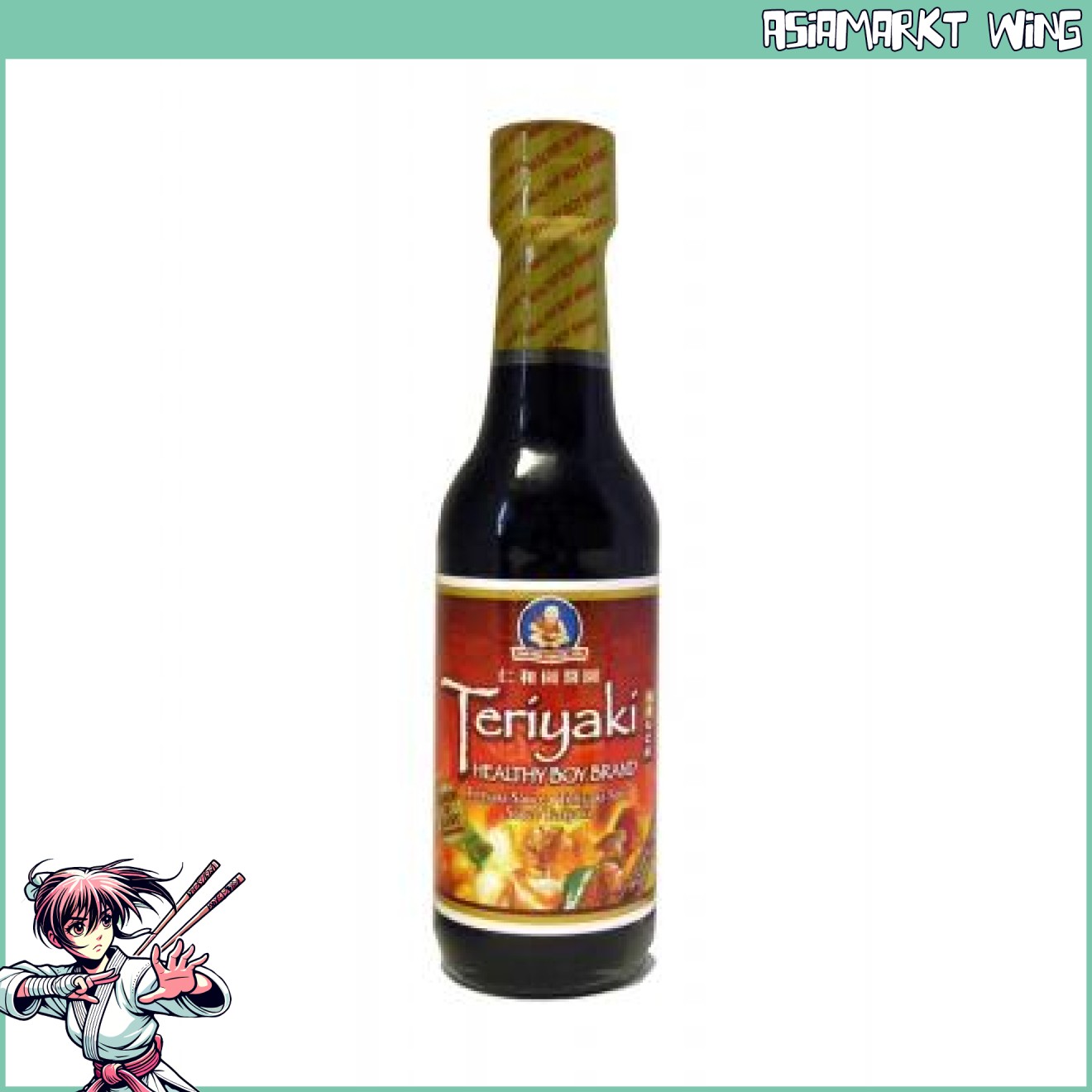 Healthy Boy - Teriyaki Sauce - zum Kochen und Marinieren von Fleisch, Fisch und Gemüse - 250ml