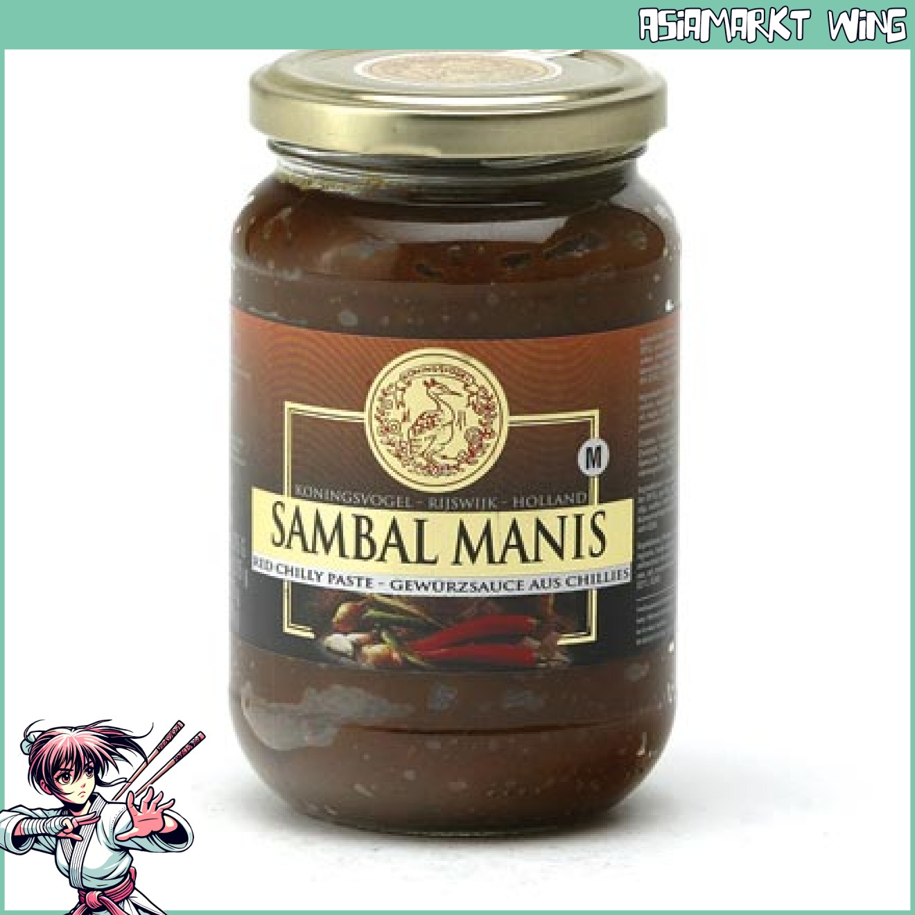 Koningsvogel - Sambal Manis - Pasta di peperoncino dolce - 375g