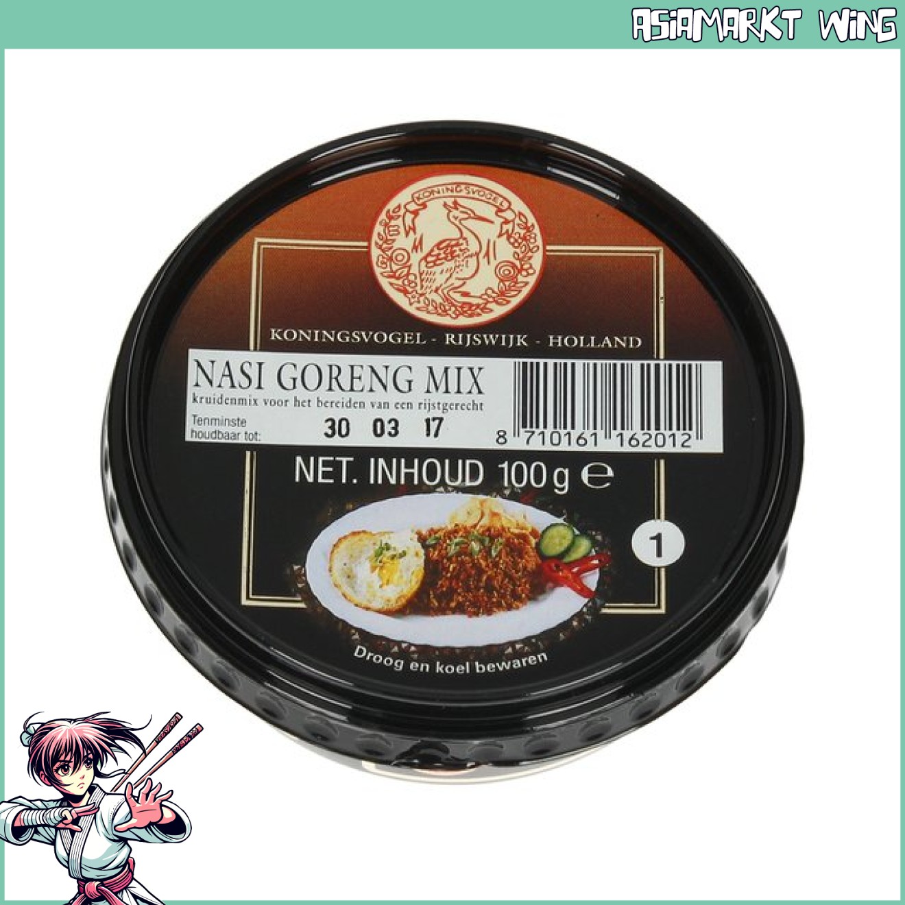 Koningsvogel - Sambal Nasi Goreng Mix - Würzige Paste für gekochten Reis - 100 g