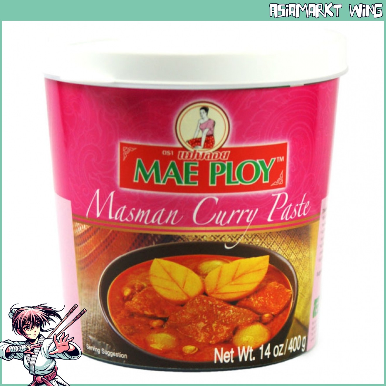 Mae Ploy - Pasta de curry tailandés Massaman - Matsaman - 400g