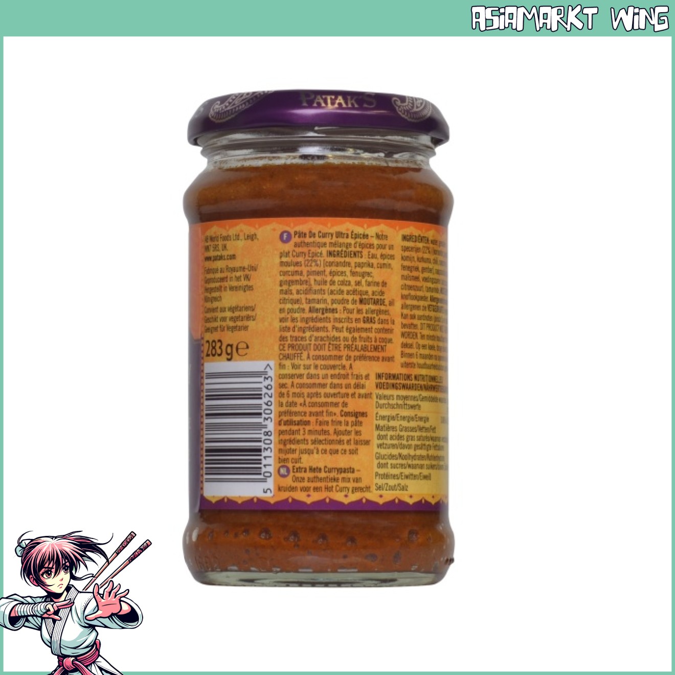 Patak's - Extra Hot Curry Paste - extra scharf - 283g