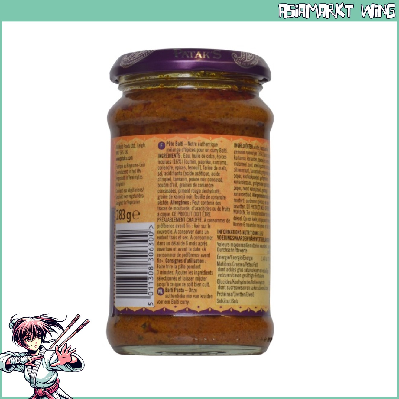 Patak's - Balti Paste - indische Curry Paste - 283g
