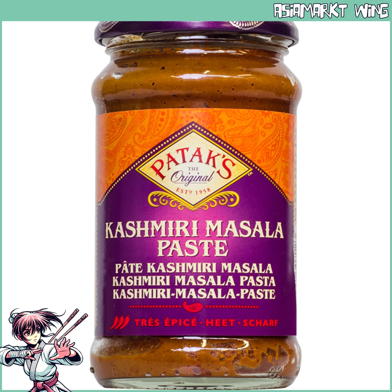 Patak's - Kashmiri Masala - Currypaste Chili Ingwer - scharf - 295 g