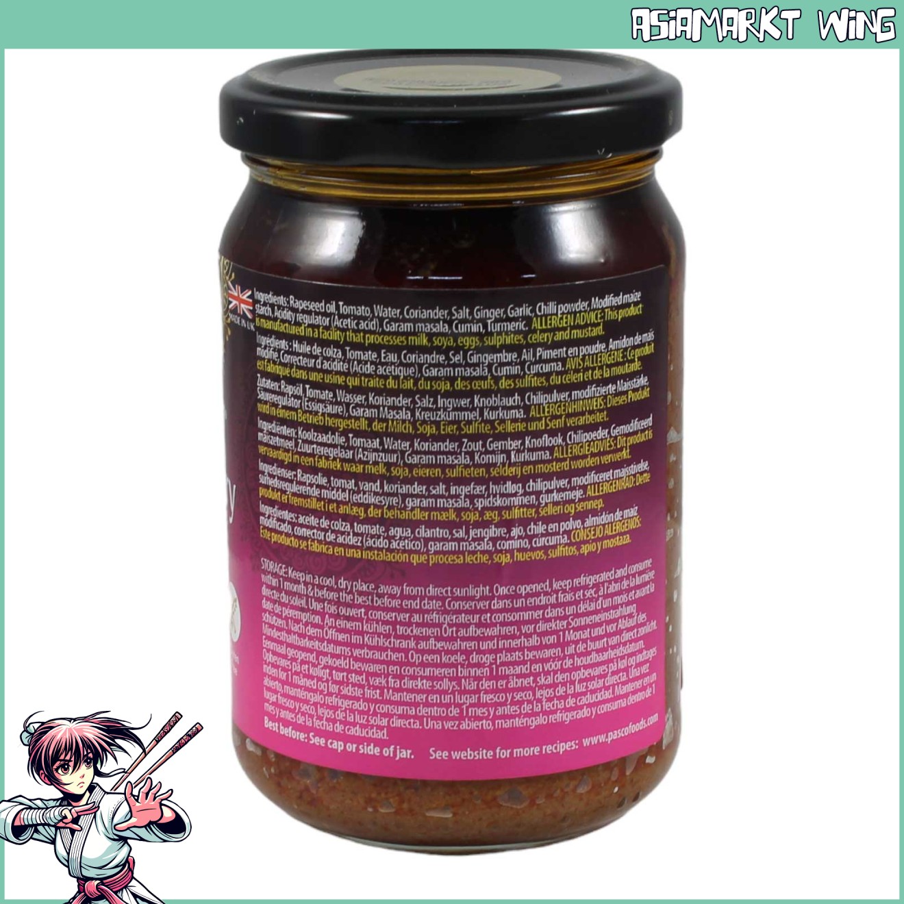 Pasco Scharfe Currypaste 270g