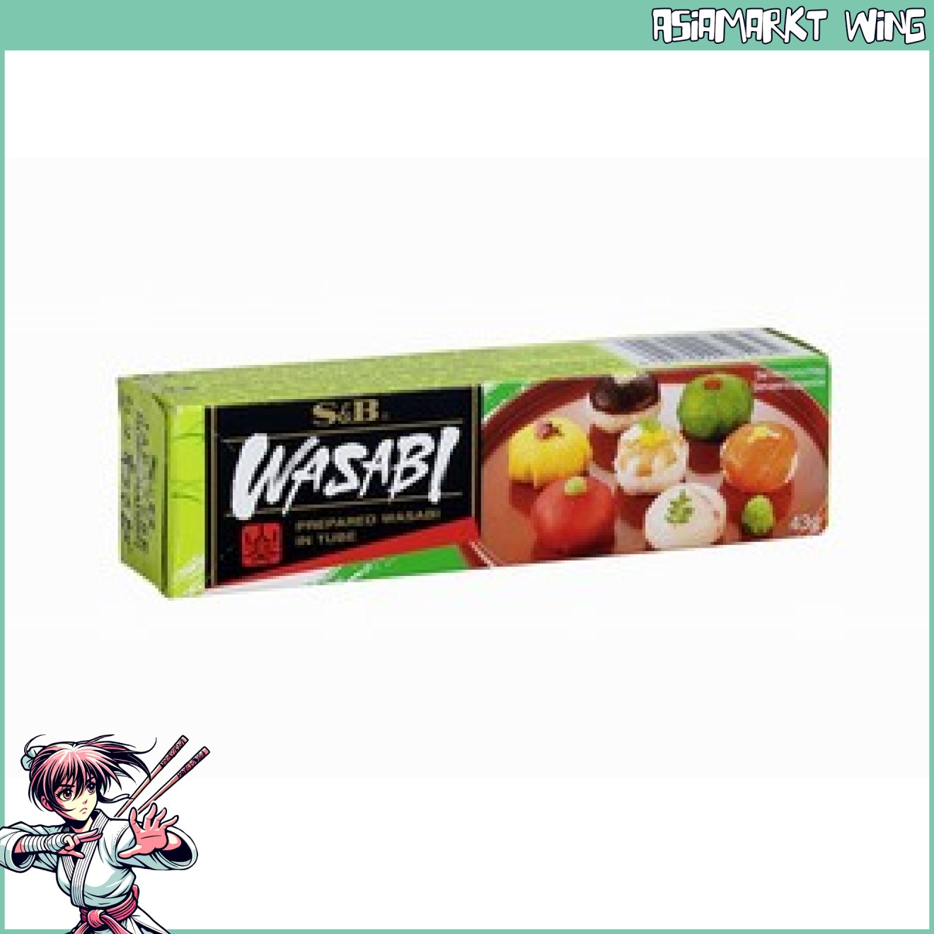 S&B - Wasabi Paste - Kren Paste mit japanischem Wasabi - 43 g