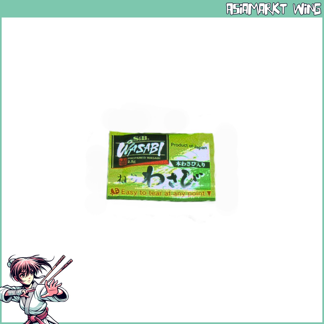 S&B - Wasabi Paste in Mitnahme Tütchen Neriwasabi Kobukuro - 5 g