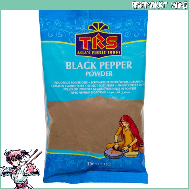TRS - Black Pepper Powder - Schwarze Pfefferkörner - gemahlen - 100g