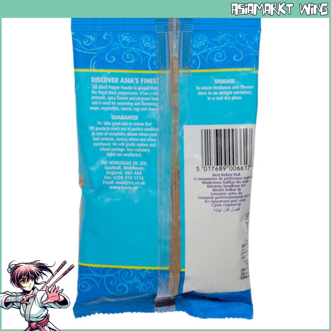 TRS - Black Pepper Powder - Schwarze Pfefferkörner - gemahlen - 100g