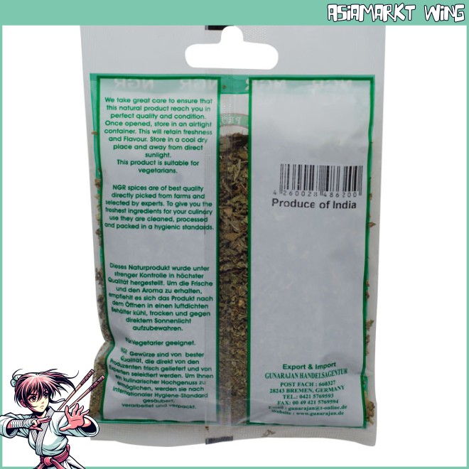 NGR - Dried Mint Leaves - getrocknete Minzblätter - 10g