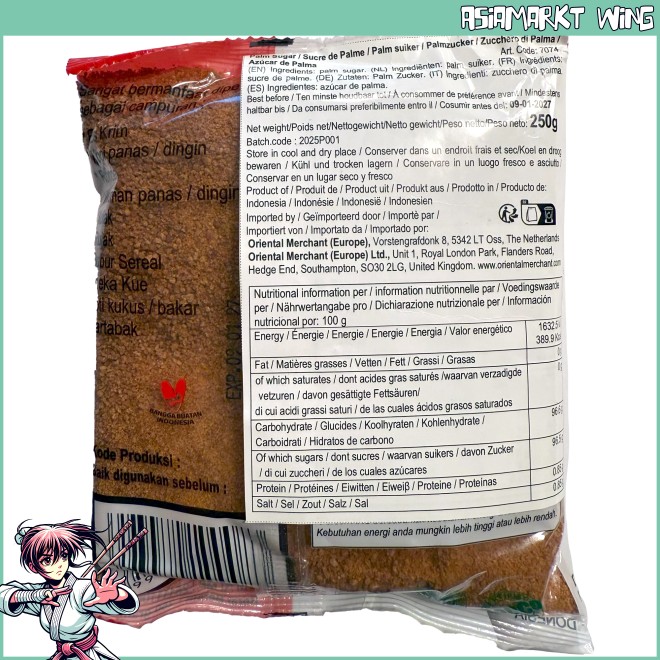 Pido - Palmzucker gemahlen - Kristallin - 250g