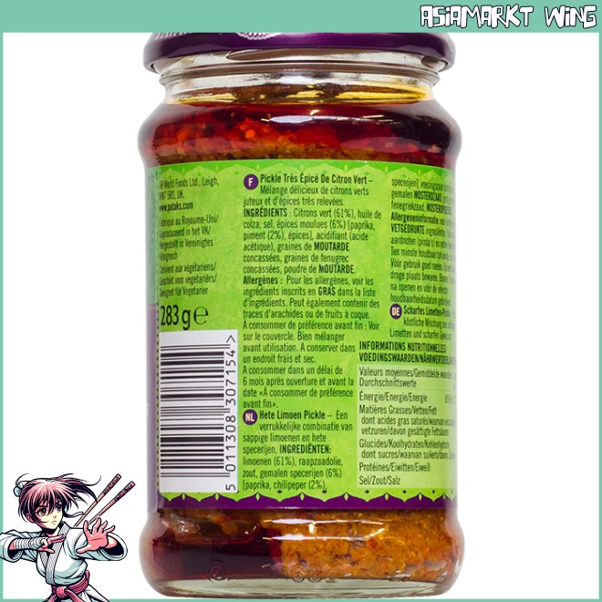 Patak's - Hot Lime Pickle - extra scharf - 283g