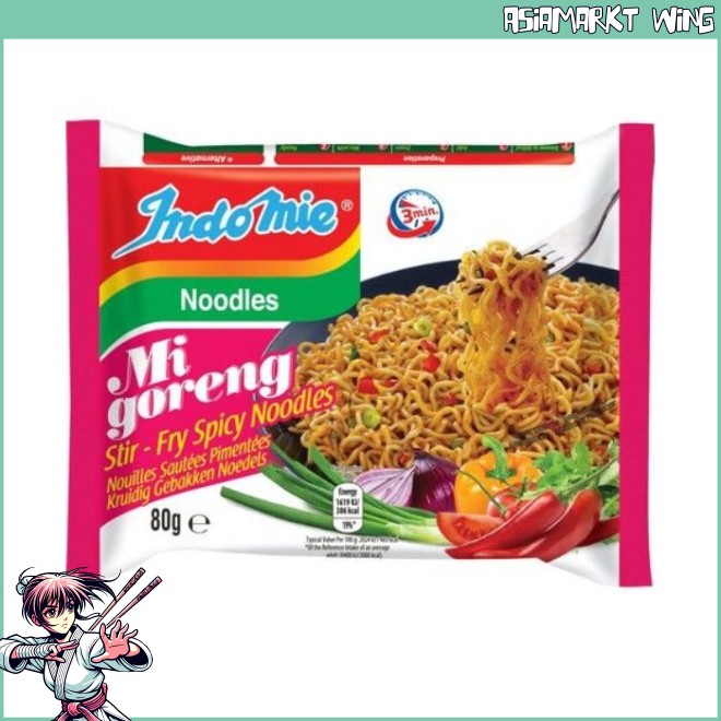Indomie - Gebratene Instant Nudeln - Mie Goreng Pedas - scharf - 80 g