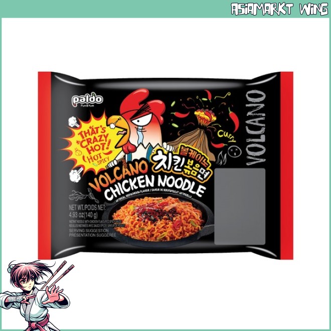 Paldo - Instant Volcano Chicken Ramen - Scharfe Nudeln - 140g
