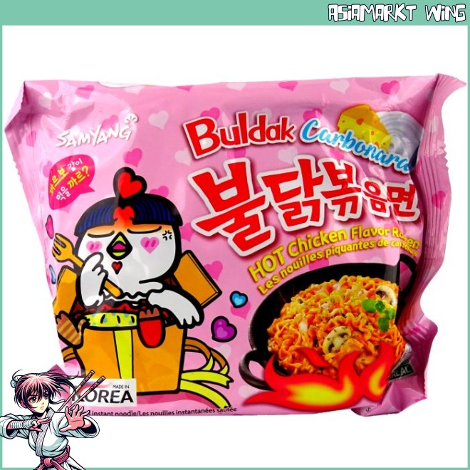 Samyang - Buldak Carbonara - Hot Chicken Flavor Ramen - Instant Bratnudeln - 130g