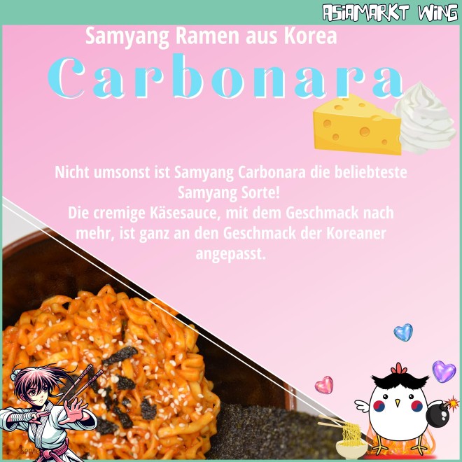 Samyang - Buldak Carbonara - Hot Chicken Flavor Ramen - Instant Bratnudeln - 130g