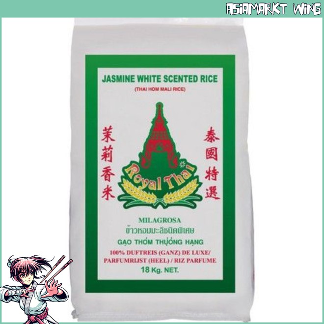 Royal Thai - Jasmin Duft Reis - 100% Langkorn - Milagrosa - 18kg