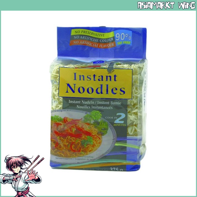 H&S - Instant Nudeln - Schnellkochnudeln - 5 Nester - in 2 Minuten servierfertig - 375 g