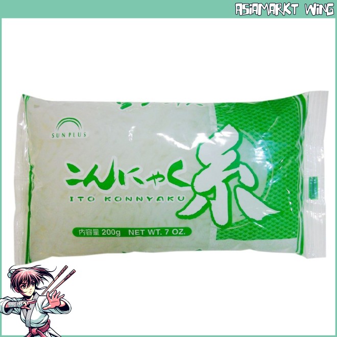Sun Plus - Original japanische Konjak Nudeln - Shirataki - netto 200g