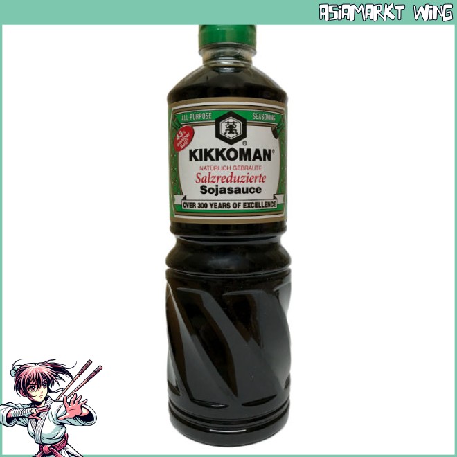 Kikkoman - Japanische Sojasauce - Salz reduziert - 975 ml