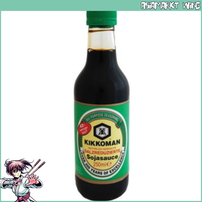 Kikkoman - Japanische Sojasauce - Salz reduziert - 250ml