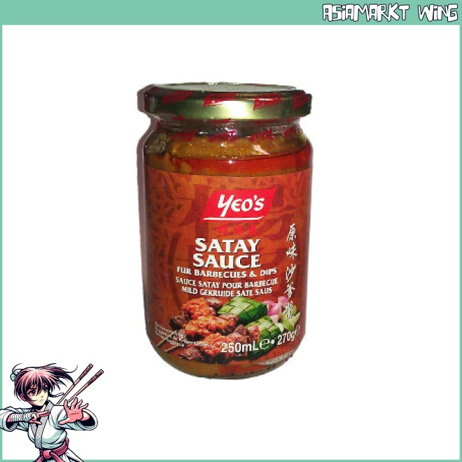 Yeo's - Satay Sauce für BBQ und Dips - Sate - 250 ml
