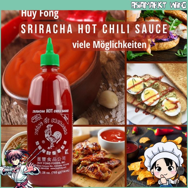 MHD 10.25 - Huy Fong - Sriracha scharfe Chilisauce - Das "Original" - 714ml