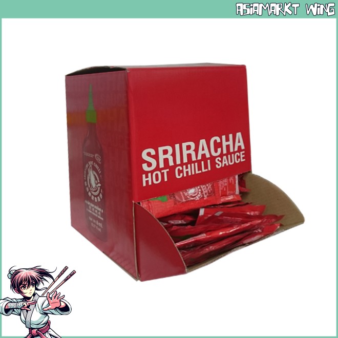 Flying Goose - confezione da 200 pezzi Salsa piccante Sriracha - bustina singola "To Go"