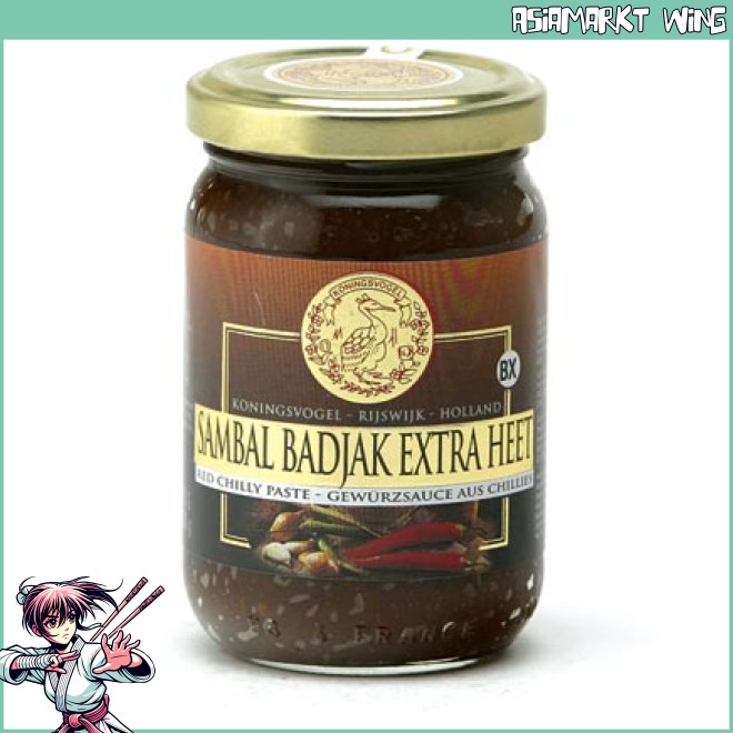 Koningsvogel - Extra Scharfe Chilipaste - Sambal Badjak - Extra Hot - 200g