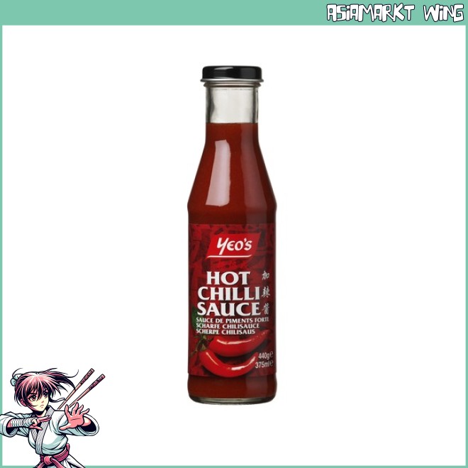 Yeo's - Hot Chili Sauce - Chili Soße ohne Stücke - 300 ml