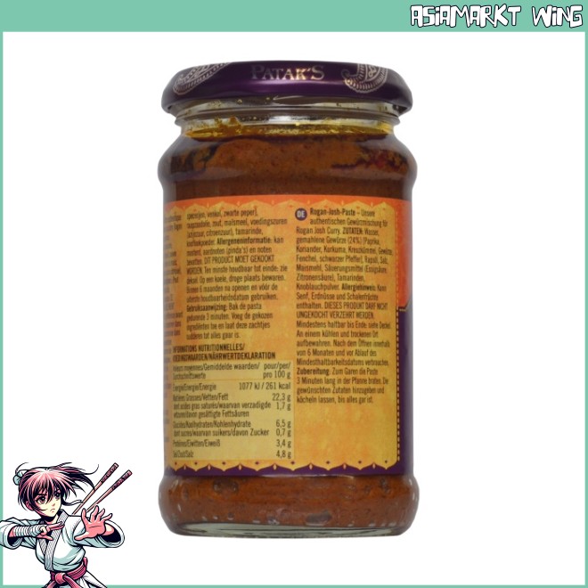 Patak's - Rogan Josh Paste - Currypaste mit Tomate und Paprika - 283g