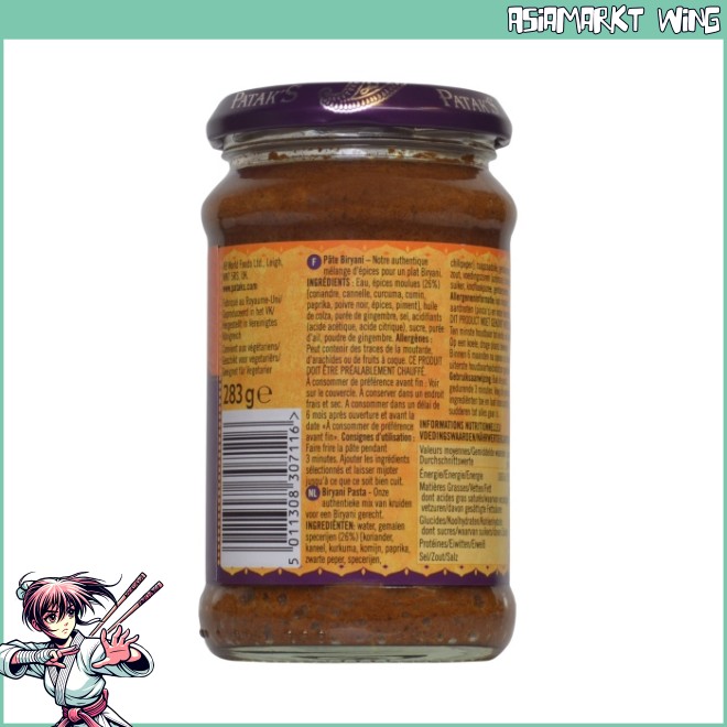 Patak's - Biryani Paste - indische Curry Paste - 283g