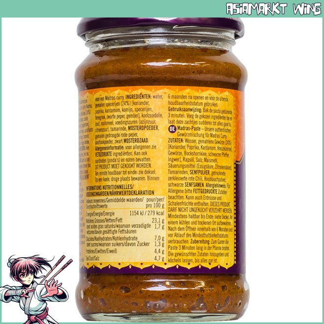 Patak's - Madras - indische Curry Paste - scharf - 283g